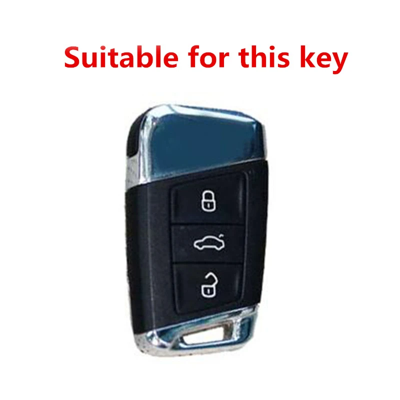 Leather Zinc Alloy Car Smart Remote Key Case key case key case cover car key shell remote control case cover Full Cover Protector Shell Fob For Skoda Kodiaq Superb A7 Auto Keychain Accessories