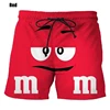 Funny M&M's Chocolate Bean Beach Shorts Men 3D Printing M&M Board Shorts Swimsuit Summer Quick Drying Shorts Sport Shorts 4