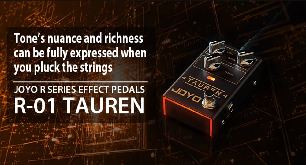 R-01 TAUREN High-Gain Overdrive Pedal Warm Transparent Overdrive Effects Guitar