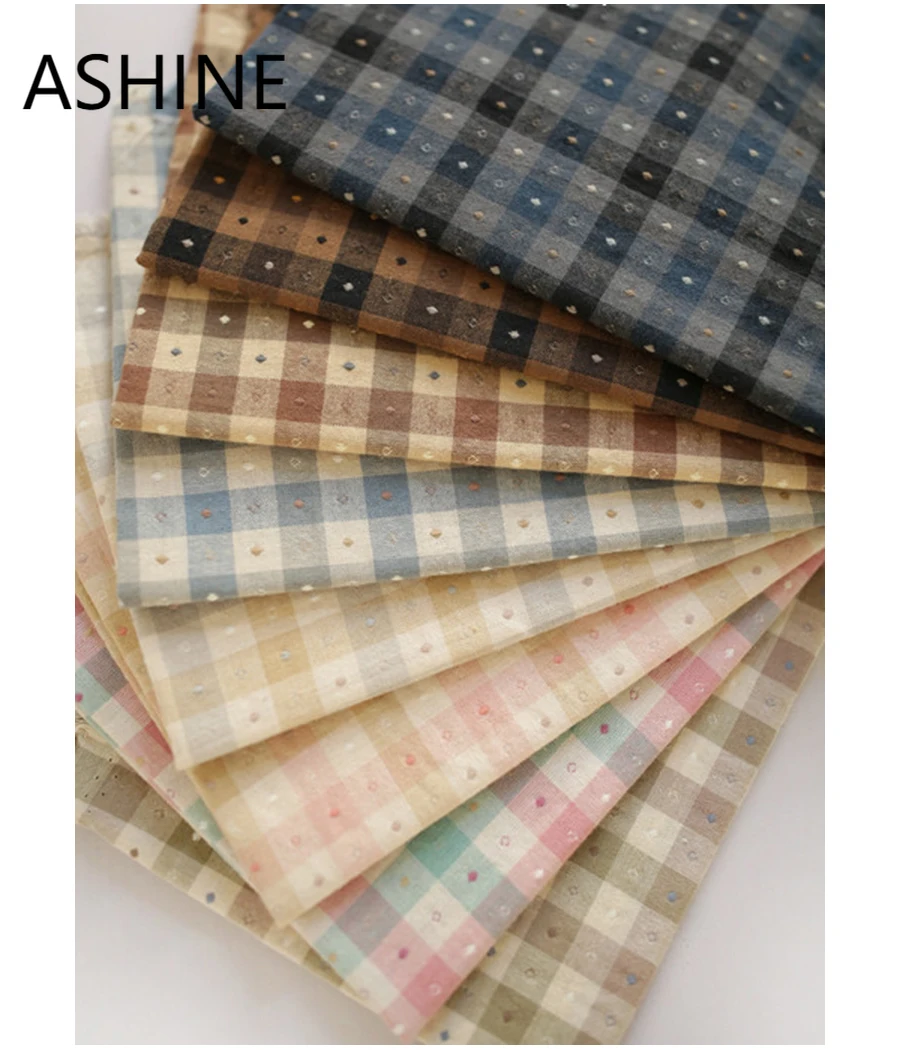 

Japan Yarn Dyed Cotton Fabric Material for Clothes Telas Patchwork Algodon Yarn-dyed Fabric for Sewing Patchwork Fabric By Yard