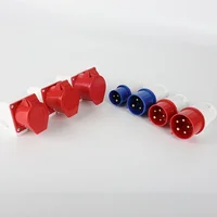5Pcs Industrial Plug and Socket Waterproof Connector 3PIN 4PIN 5PIN 16A/32A  Waterproof Electrical Connection Wall Mount Socket 4