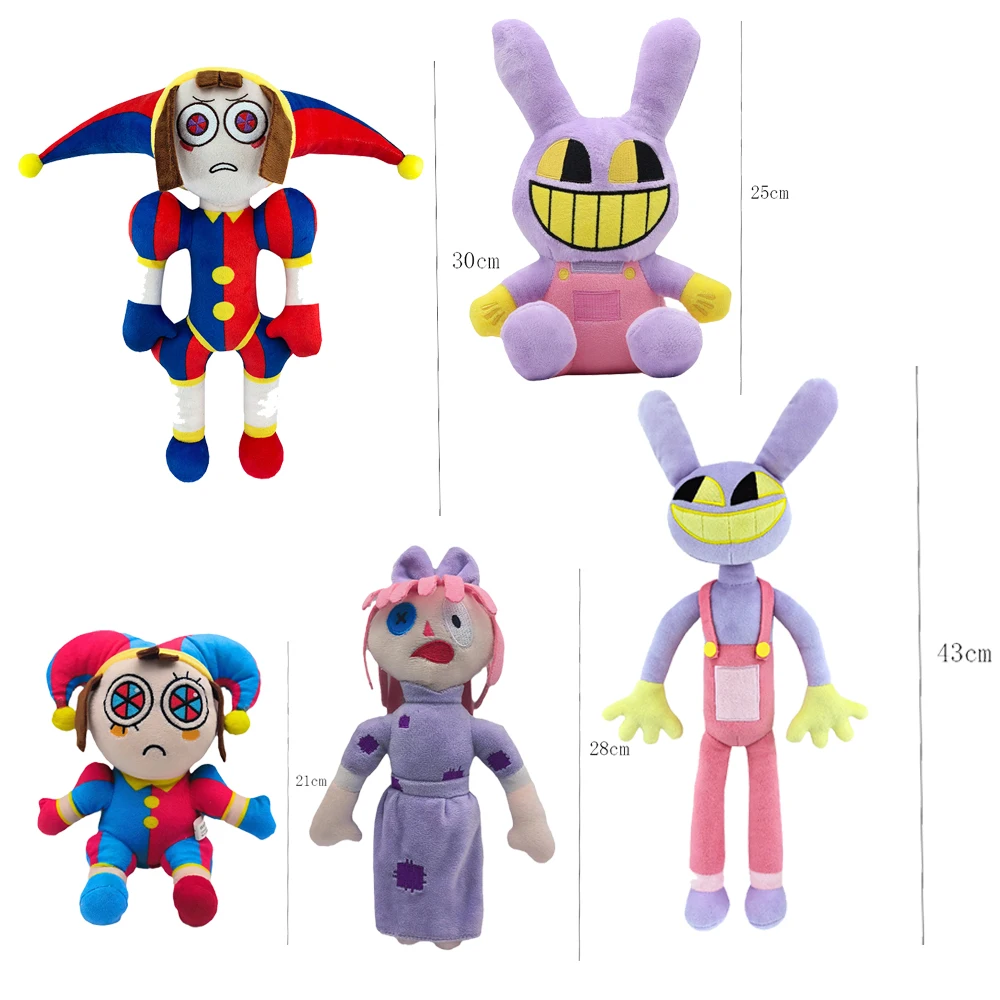 Digital Circus Plush Toys Amazing Circus Clown Rabbit Plush Dolls Cartoon Periphery Stuffed Toys Kids Adults Christmas Gift