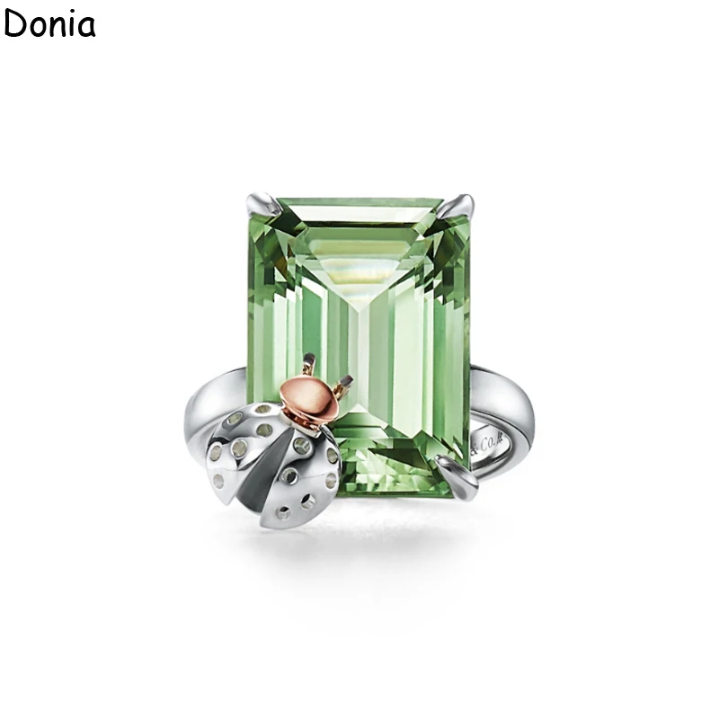 

Donia jewelry luxury butterfly bee 925 silver micro-set AAA zircon insect ring European and American fashion ring