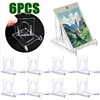 1/6pcs Mini Adjustable Acrylic Plate Stand Display Holder Plastic Clear Easels Desktop Picture Photo Frames Card Rack Home Decor 1