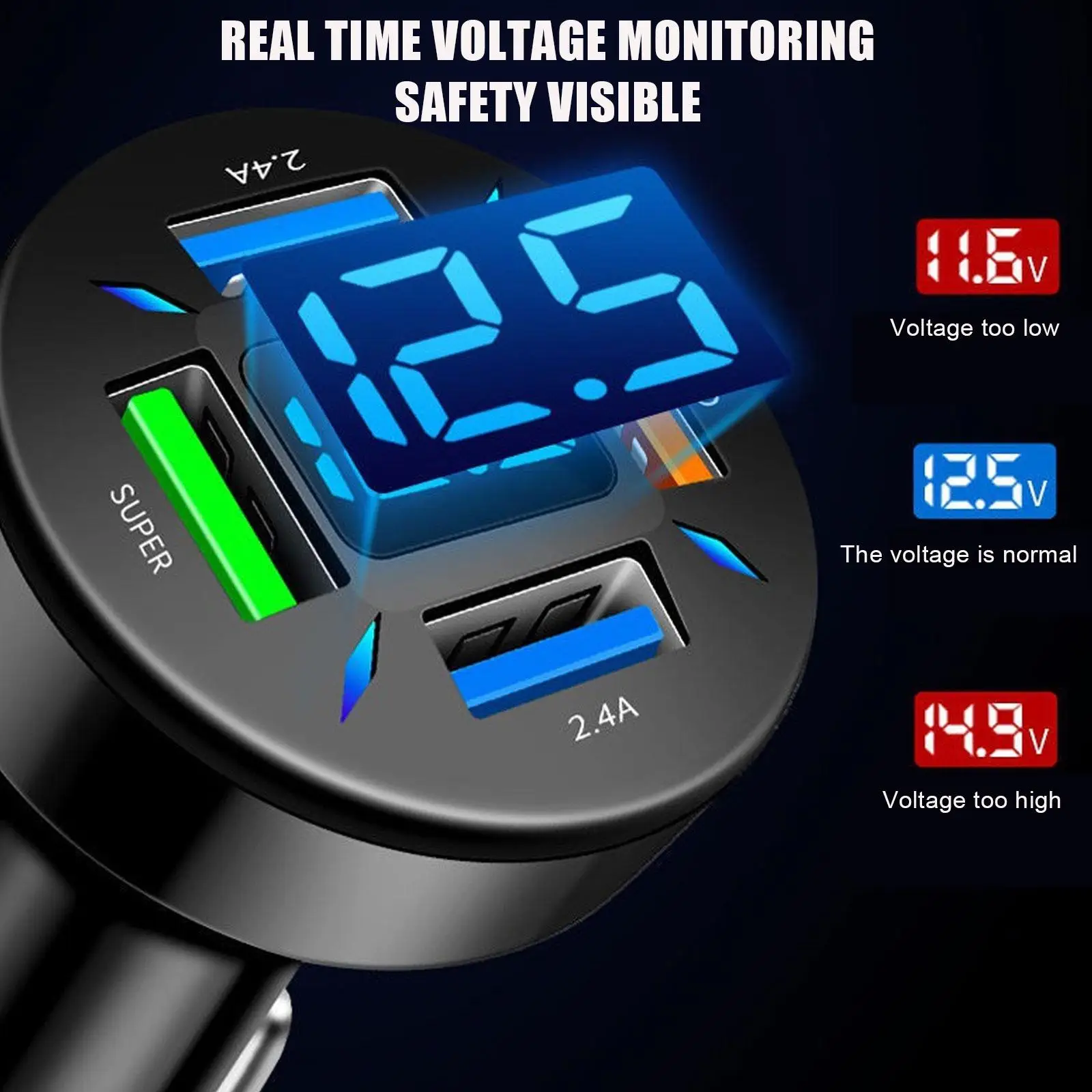 4 USB   Qc3.0      , LED ÷,  ڵ ͸  A3q9