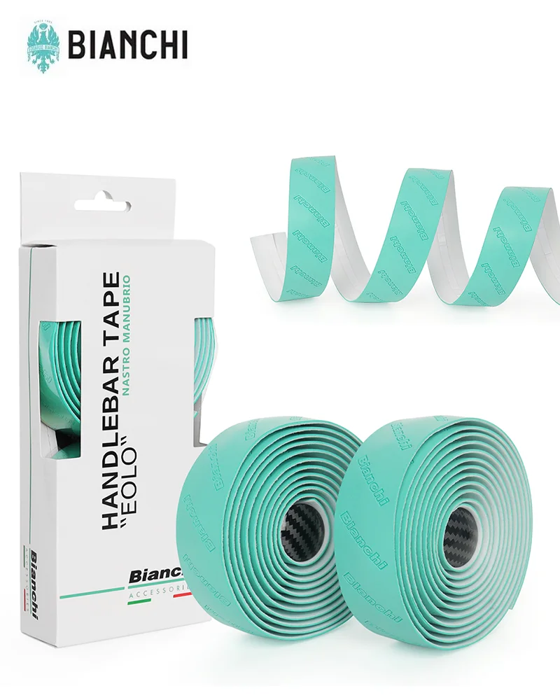 Bicycle handlebar strap BIANCHI PU+EVA Bicycle Handlebar Strap Anti-Slip Shock Absorbing Wear-Resistant Bicycle Cycling Accessories