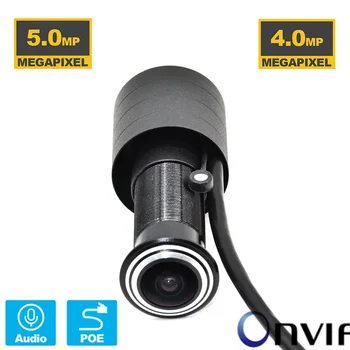 광각 CCTV 네트워크 미니 구멍, POE 문짝 IP 카메라, P2P Onvif 오디오, HD 문짝 아이 홀, H.265, 1.66mm 렌즈, 5MP, 4MP