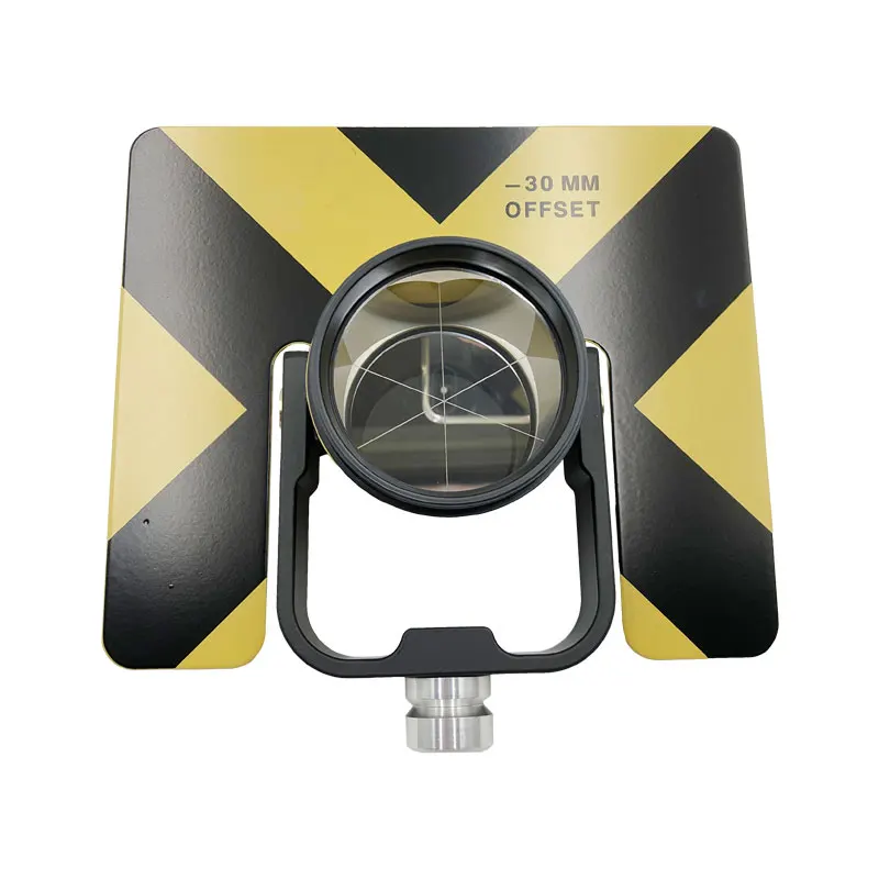 

Yellow Single Prism Compatible For Top-con Total Station Surveying Constant -30/0mm 5/8x11 Female Thread Metal Holder