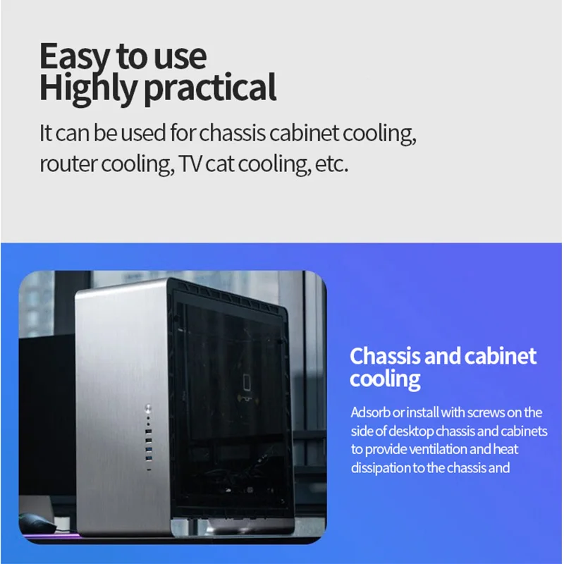 TEUCER USB 선풍기 사일런트 TV 박스 라디에이터, DC 5V 미니 냉각 소형 선풍기, 리시버 DVR Xbox 라우터용 보호망 포함, 80mm, 140mm