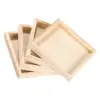 4 Pcs Tree Coaster Puzzle Mat Puzzles Serving Storage Tray Toy Holder Wooden Trays Blocks Toys Three-dimensional 5