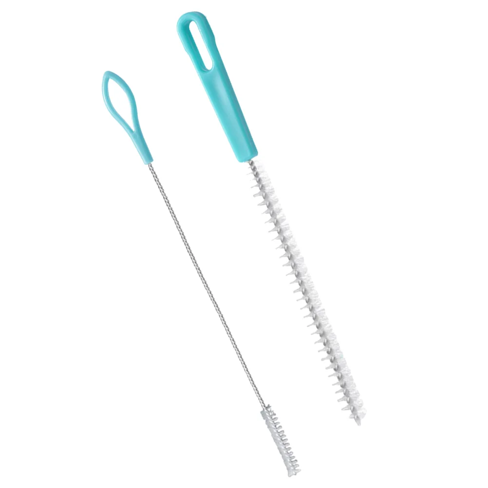 2 Pcs Straw Cleaner Cleaning Brush Kit Bottle Cake Portable Cleaners Long Plastic Tool Straws