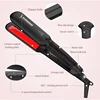 PTC heated steam straightener Infrared ceramic wide plate flat iron multi-functional professional hair straightener 6