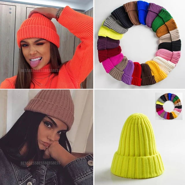 Unisex Hat Cotton Blends Solid Warm Soft HIP HOP Knitted Hats Keeping You Fashionably Warm