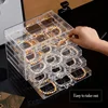 DIY Bracelet Case, Earring Case Large 30-grid Jewelry Clip Case, with 5 Drawers, Stackable Earring Bracelet Case 1