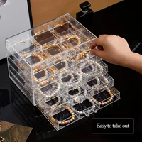 DIY Bracelet Case, Earring Case Large 30-grid Jewelry Clip Case, with 5 Drawers, Stackable Earring Bracelet Case 1