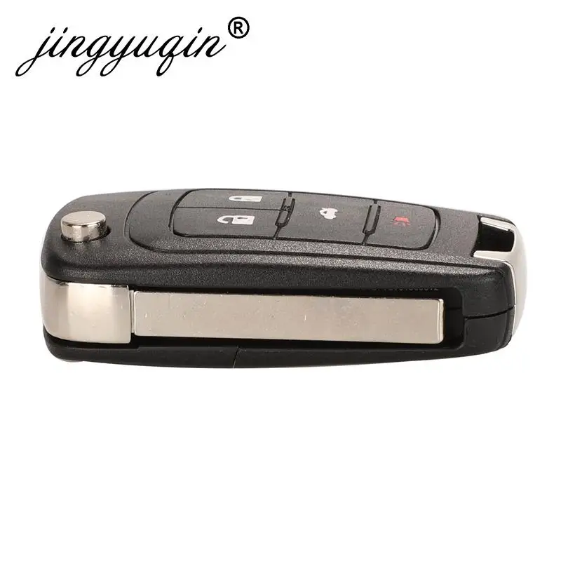 Jingyuqin 10 개/몫 2/3/4 버튼 원격 제어 Fob 플립 접는 키 Chevrolet Lova Sail Aveo Cruze 315/433Mhz PCF7937E