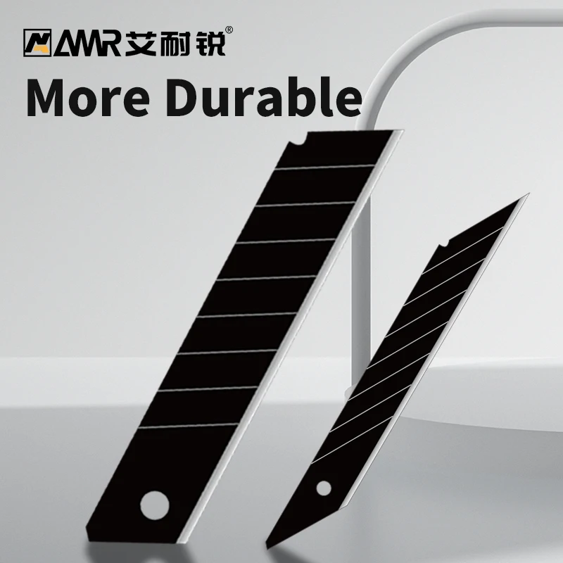 AMR 10//30/50 PCS Replaceable Knife Blade 18mm/9mm Width Metal For Home School Suplie Art Craft Paper Box Cutting Utility Knife