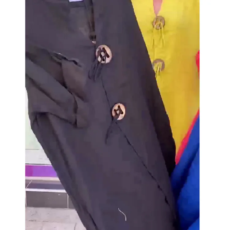 فستان طويل نسائي بأكمام قصيرة ، فساتين فضفاضة غير...