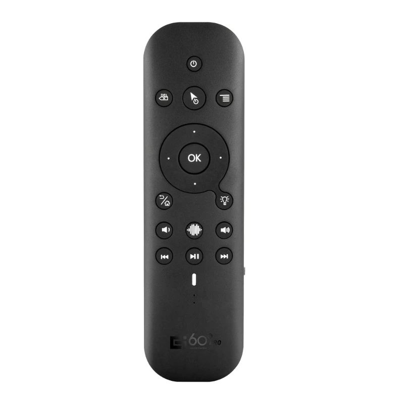 

2.4G Remote Control with Backlight BLE5.0 Air Mouse Voice Remote Control 6-axis Gyroscope Dual Modes for Androids