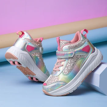 Trendy Kid 4 Wheel Inline Sport Skates Shoes Good Quality Children Indoor Roller Skates Sneakers Boy Girls Roller Shoes 1