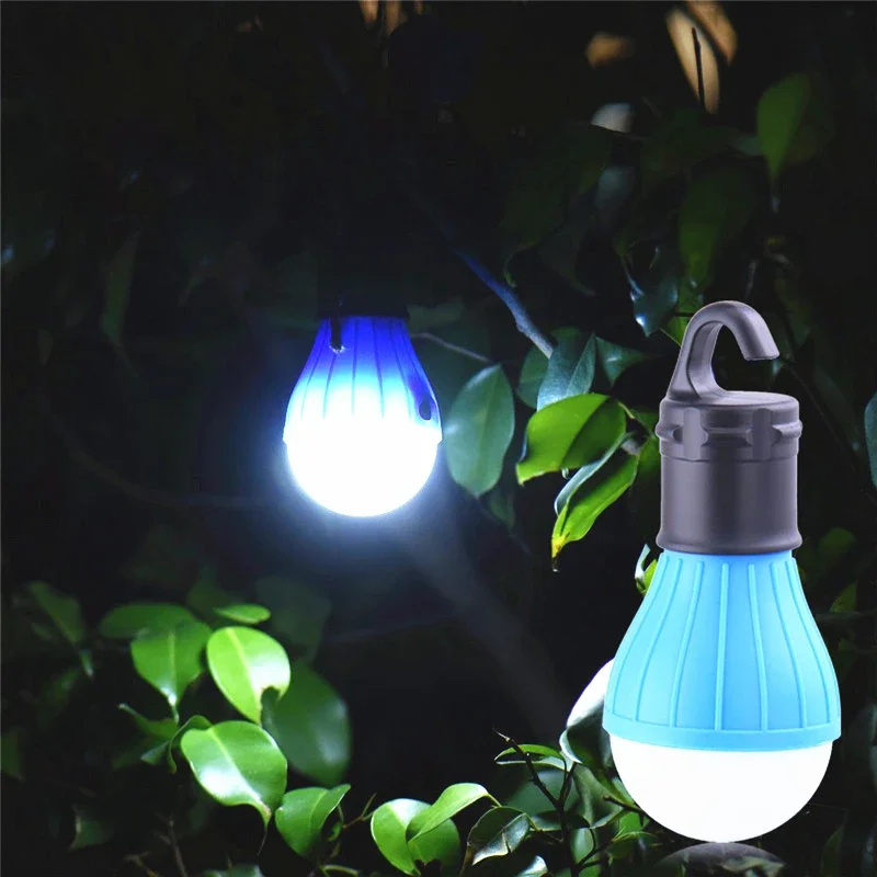 Portable Camping Equipment Outdoor Hanging 3 LED Camping Lantern Soft Light LED Camp Lights Bulb Lamp for Tent Fishing