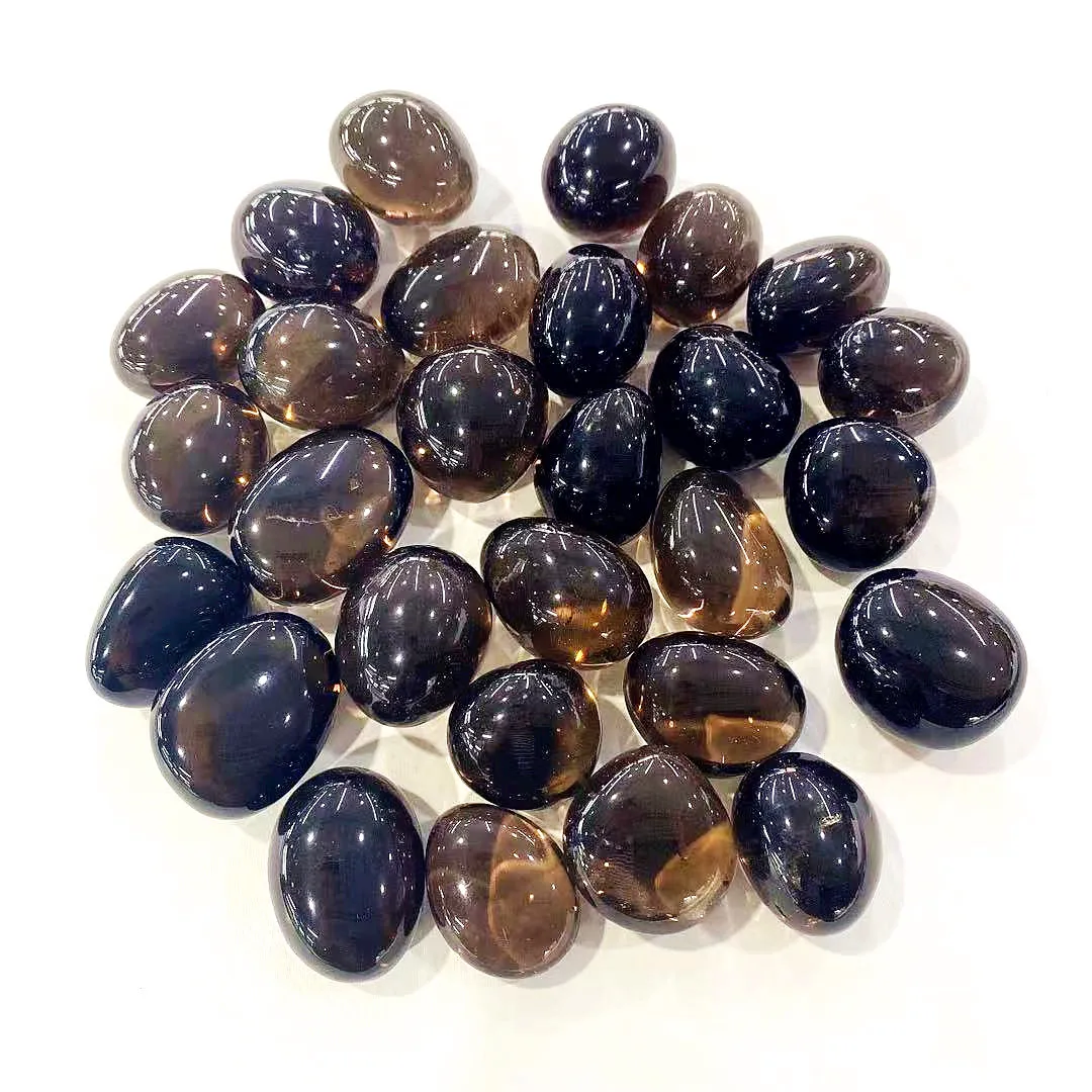 

Wholesale Natural Healing Brown Crystal Gravel Smoky Quartz Tumbled Stone for Home Decoration