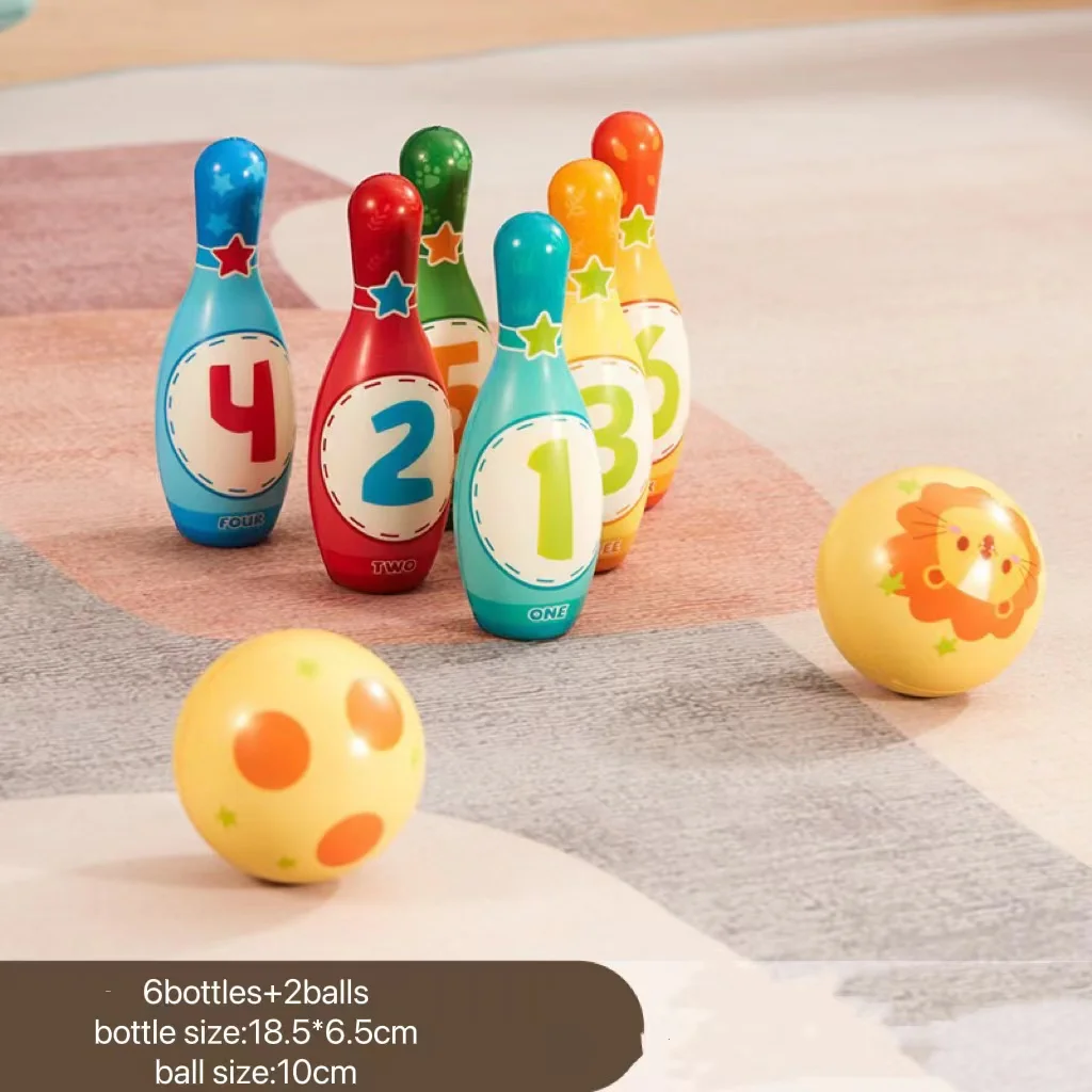 Brinquedo de boliche infantil conjunto de esportes ao ar livre pai-filho  jogo interativo seguro material macio do plutônio adequado para 3 gift 6  anos de idade presente do bebê - AliExpress