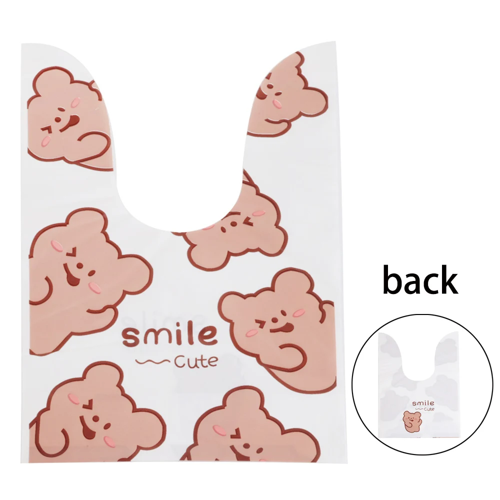 thumbnail image 1 of 10/25/50 piezas de bolsas de plástico para dulces, galletas, lindas bolsas de cartón con forma de orejas de conejo, galletas, bocadillos, suministros para hornear, regalos para niños al por mayor, 1 of 5