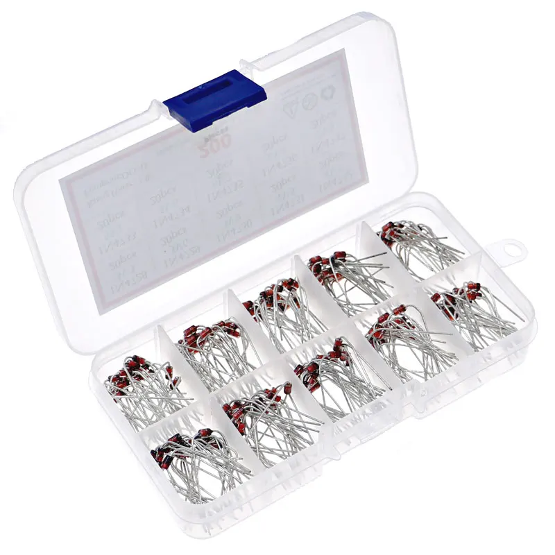 Zener Diodes 200pcs, 10Values Zener Diode Electronic Diode 1N4728 - View #10