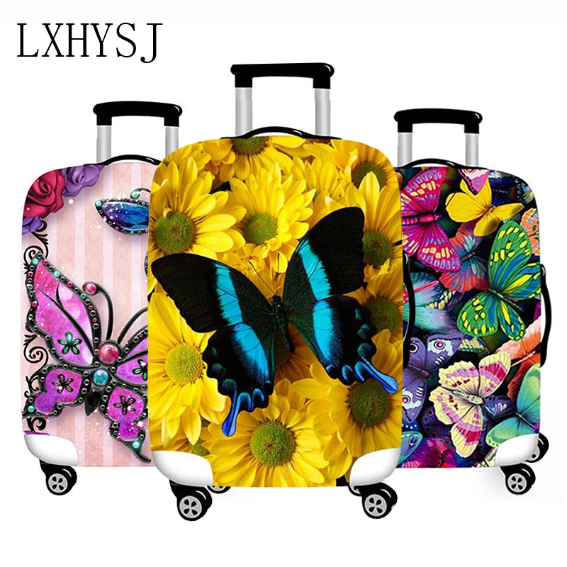Funda De Equipaje Con Patr n De Mariposa Cubierta Protectora Gruesa 