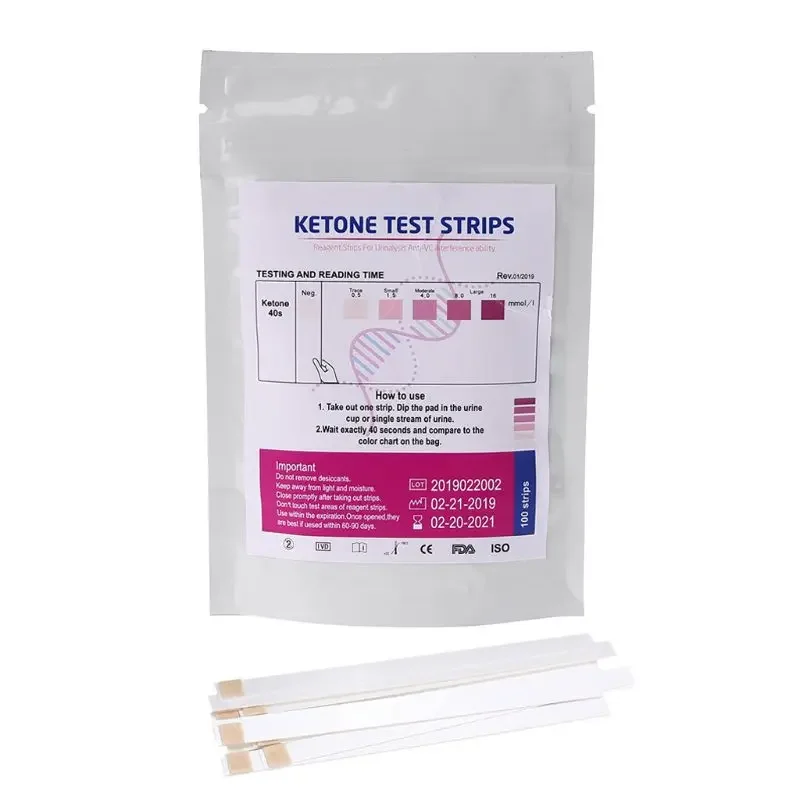 1 Set Strisce Reattive Urs-1K Reagente Chetonico Test Urina Anti-Vc Analisi Delle Urine Test Chetosi Domestica Analisi