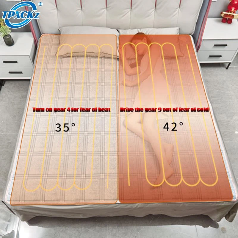 Manta calefactora eléctrica de 220V, termostato más grueso, alfombra para cuerpo, sábanas calentadoras de invierno, colchón eléctrico| | -