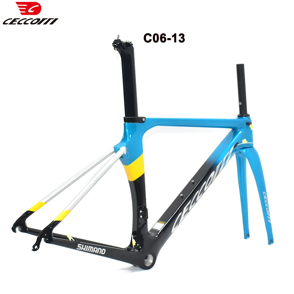 CECCOTTI T1000 Full Carbon Material Road Bike Frame V Brake Max Tires 23mm Bicycle Frameset