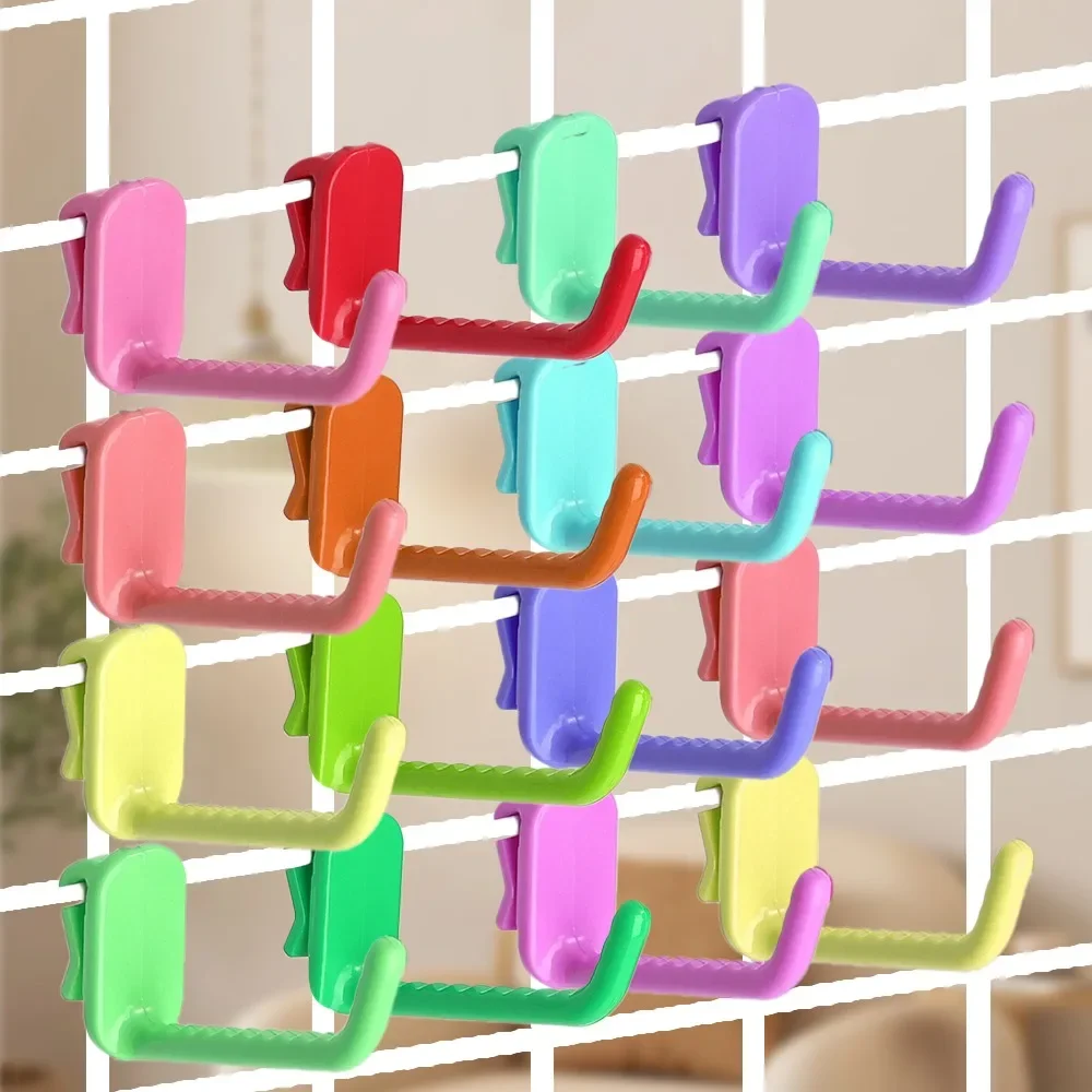 Colorful Mesh Panel Hooks for Multi-Purpose Display and Home Organization
