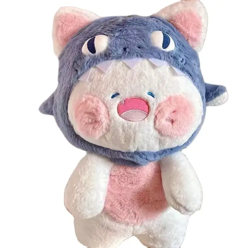 

Лидер продаж, шуточная шапка в виде кота и акулы, мягкая милая кукла, украшение для дома, подарок девочке на день рождения, капюшон в форме смещения, аниме