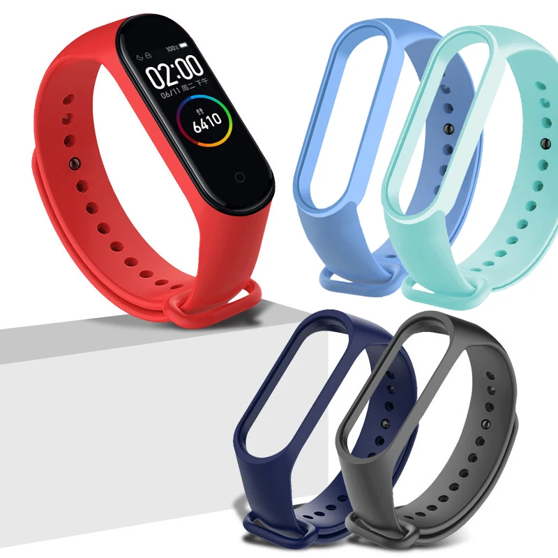 official Silicone Strap For Xiaomi Mi Band 4 5 6 7 Bracelet Sport Watch Wristband Correa Miband4 miband7 Mi band 3 4 5 6 7 Band