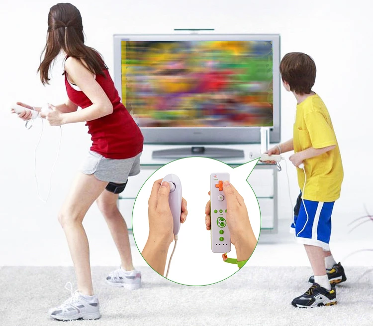 2 in 1 For Nintendo Wii Motion Plus Wireless Remote Controller For Nintend Wii Nunchuck Remote Controle Joystick Joypad