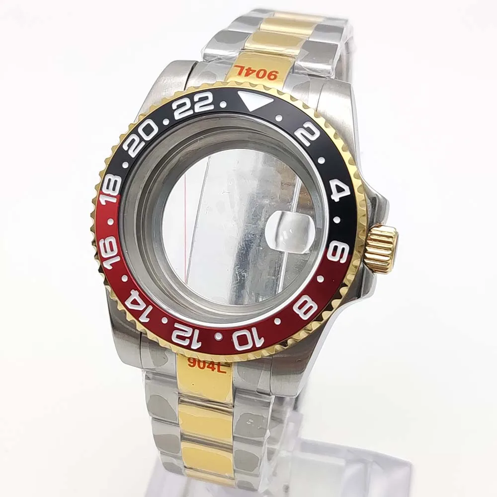 Men's Gold Sandwich Case Automatic Watch with Sapphire Glass, 40mm Water Resistant Design