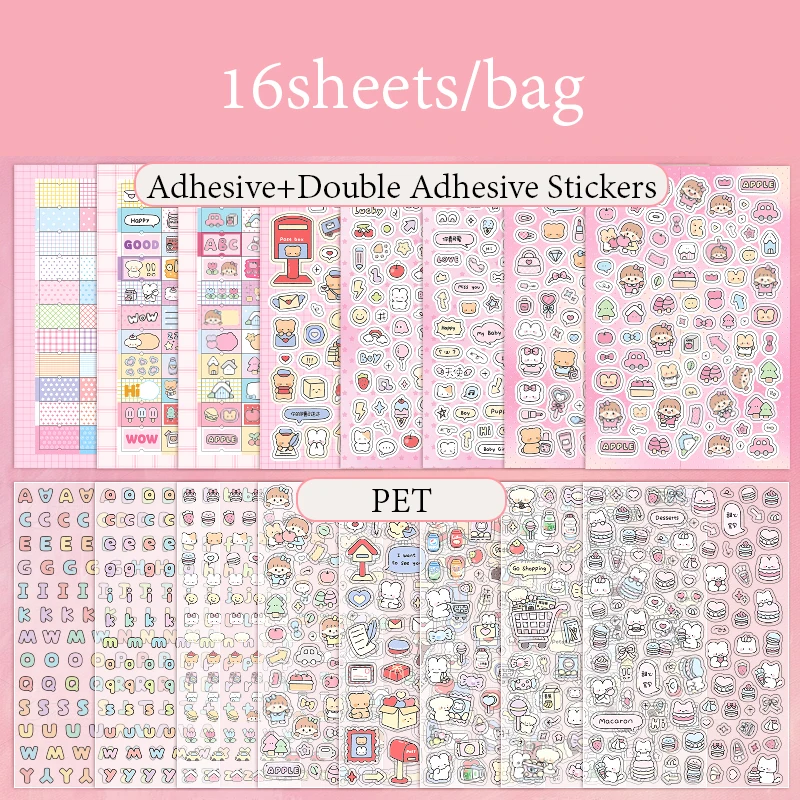 Mr Paper, Little Noga Sticker Book Series Stickerbuch Scrapbooking Aufkleber Student Stationery Supplies billiges Kawaii-Briefpapier – Detail 6