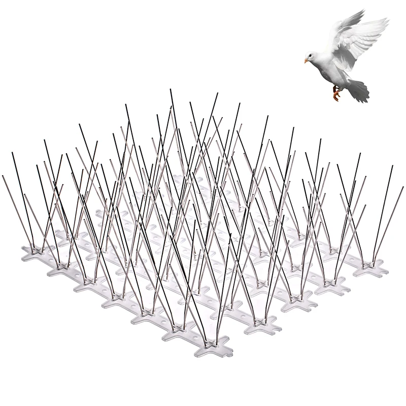 Bird Pigeon Spikes Repeller Stainless Steel Gardening Repellent Home Balcony Deterrent Anti Thorn Nail Kit Pest Control Bird Repellent