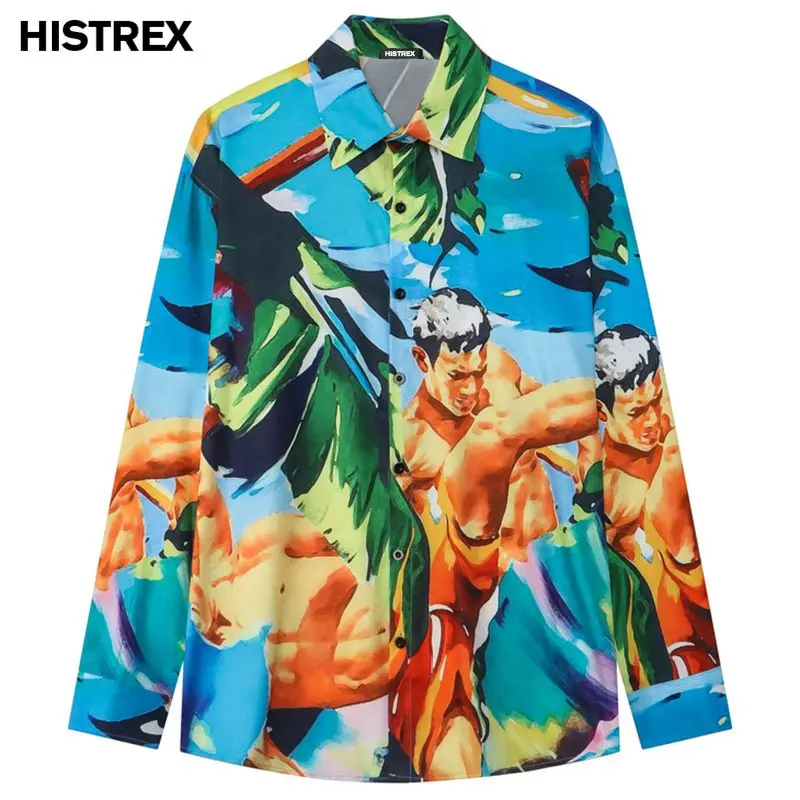 

Hawaiian Shirt Men,Harajuku Shirts and Blouses Women,Hip Hop Long Sleeve Streetwear,Korean Fashion Shirts,Quality Men's Clothing
