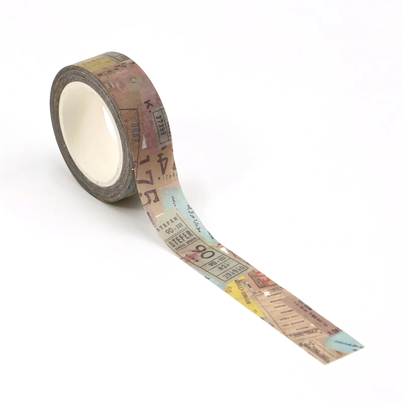 2023 NEW 1X 10M Decorative Retro Travel Japanese Washi Tape for Scrapbooking Planner Adhesive Masking Tape Cute Stationery 6