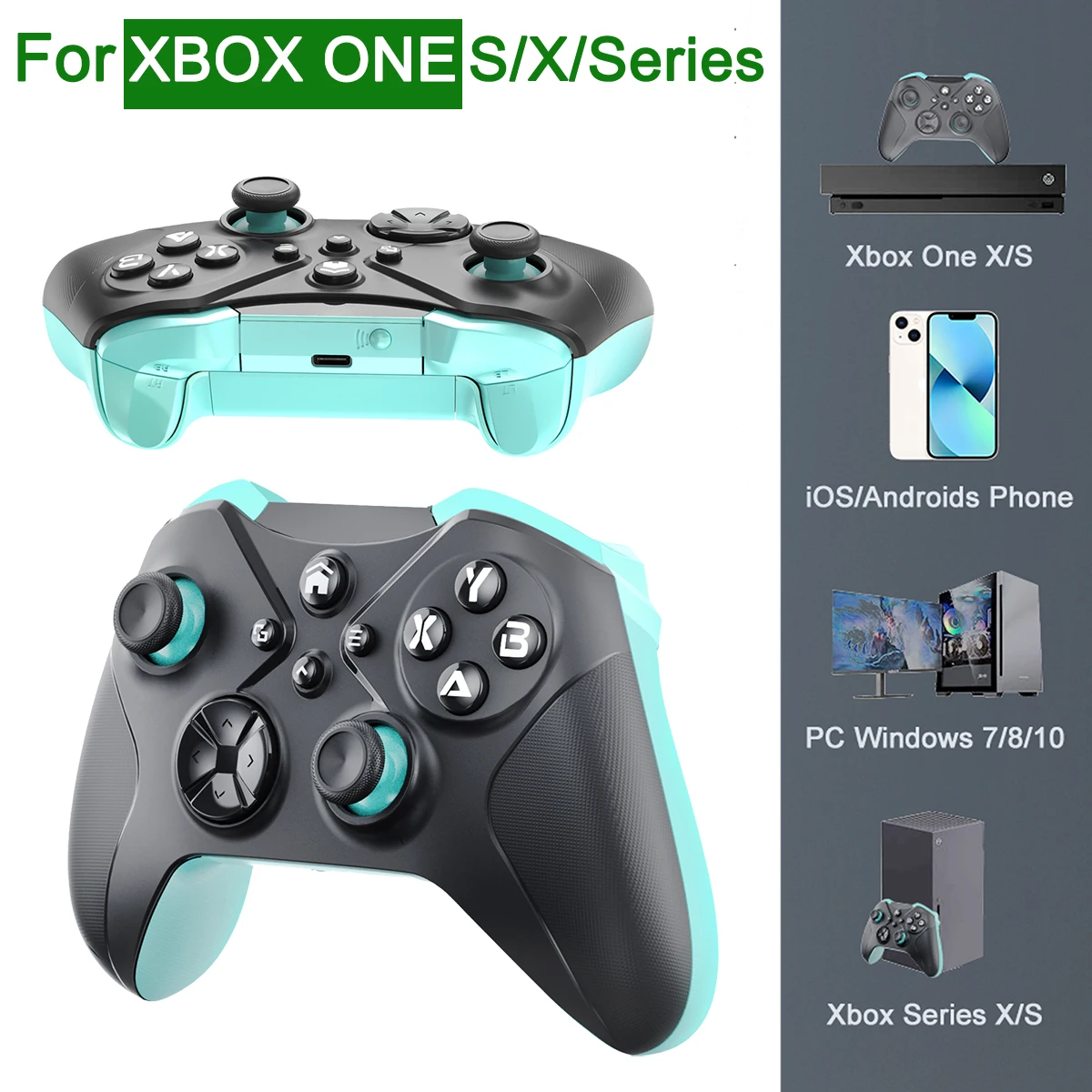 Gamepad sem fio para xbox one series x/s/pc/ios/android/steam 6 axis