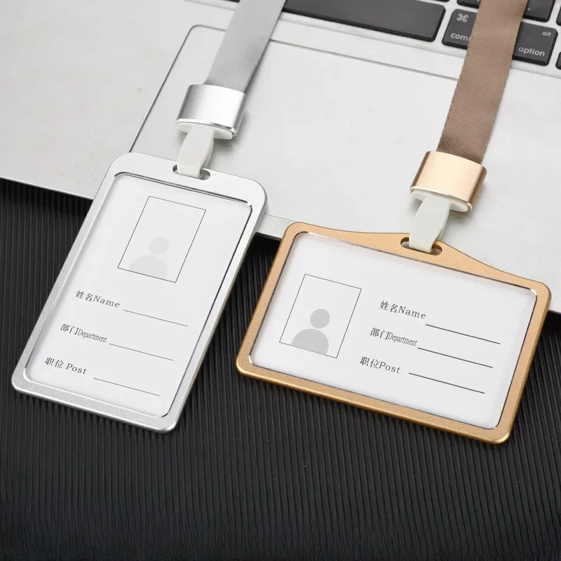 Wallet Card Holder Card Holder ID Card Holder ID Card Case Card Case Holder Aluminum Alloy ID Tag Working Permit Case Employee's Business Pass Bus Work Card Holder Sleeve Metal Staff