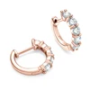 IOGOU 3.5mm D Color Moissanite Hoops Earring 100% Real 925 Silver Rose Gold Plated Huggie Earring For Women Girl Fine Jewelry 2
