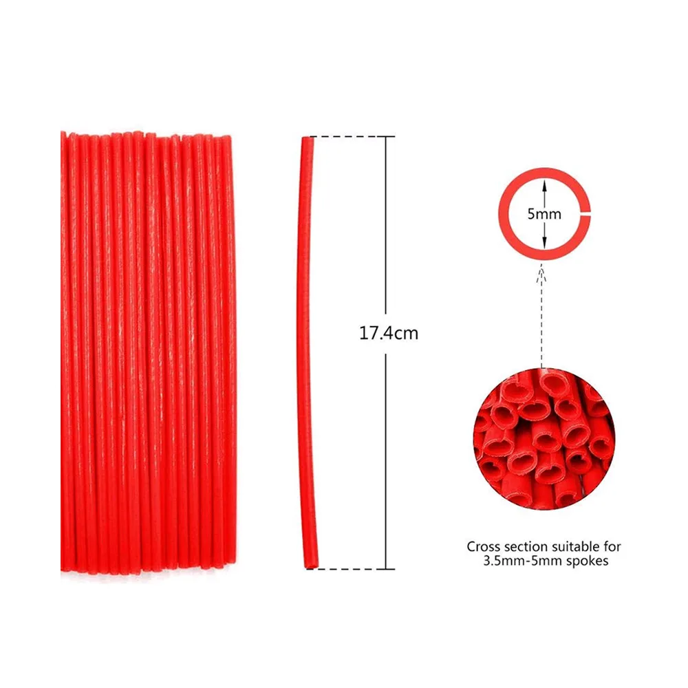 36Pcs/Pack Bike Wheel Spoke Protector Colorful Motocross Rims Skins Covers Off Road Bike Guard Wraps Kit Motorcycle Guard