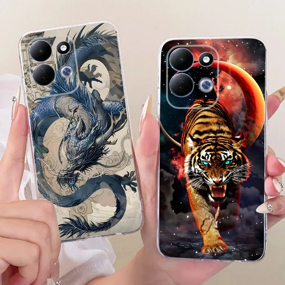 Cute Cartoon Animal Soft Silicone Clear Phone Case Cover