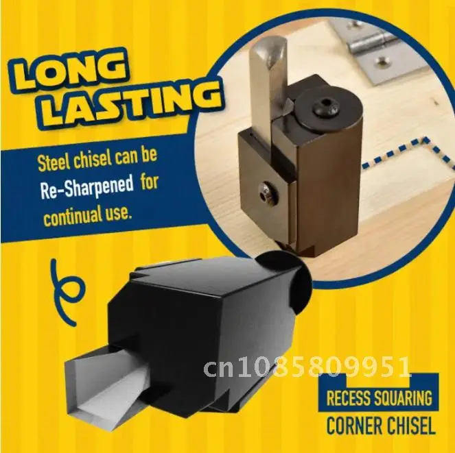 

Corner Chisel for Wood Carving in Squaring Recesses for Right Angle Mortising Wood Square Hinge