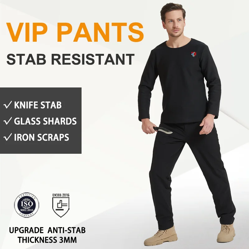 Upgrade High Quality Stab Resistant Trousers Bodyguard Police Safety Self-defense Businessmen Knife Proof Pants Men Women