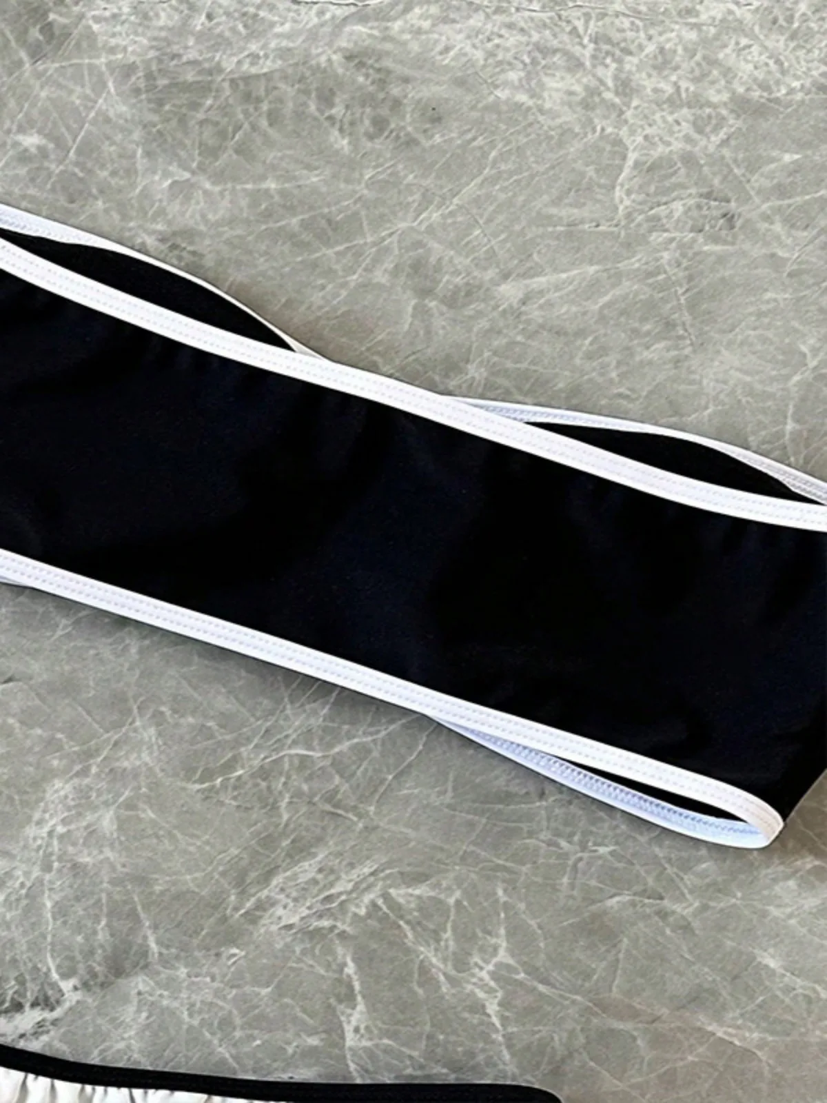 Women's Strapless Swimsuit 2-piece Suit Solid Color Patchwork Push Up Ruffle Thong Beach Hot Spring Bikini Set 2025 New Swimwear 5